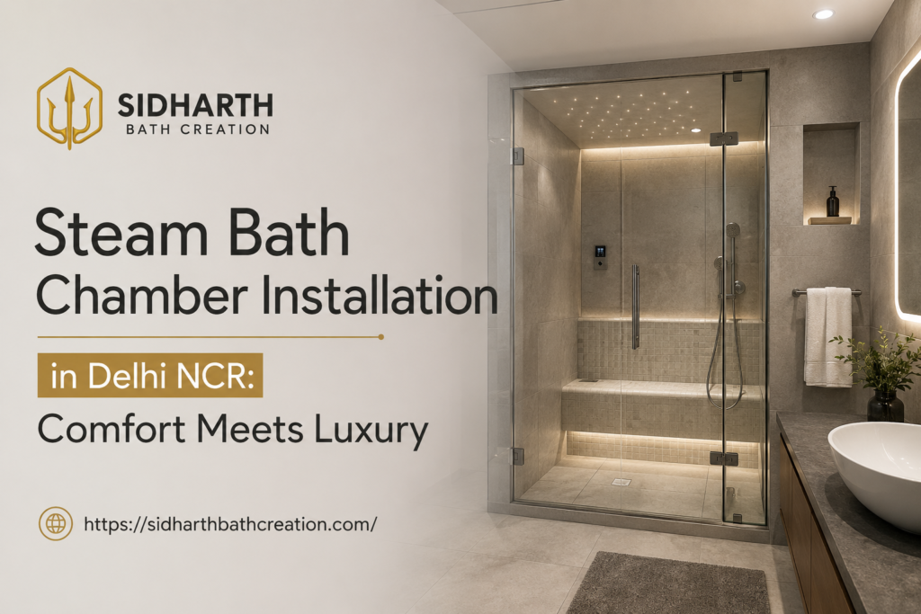 Steam Bath Chamber Installation in Delhi NCR by Sidharth Bath Creation