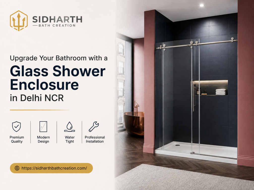 Modern Glass Shower Enclosure in Delhi NCR by Sidharth Bath Creation