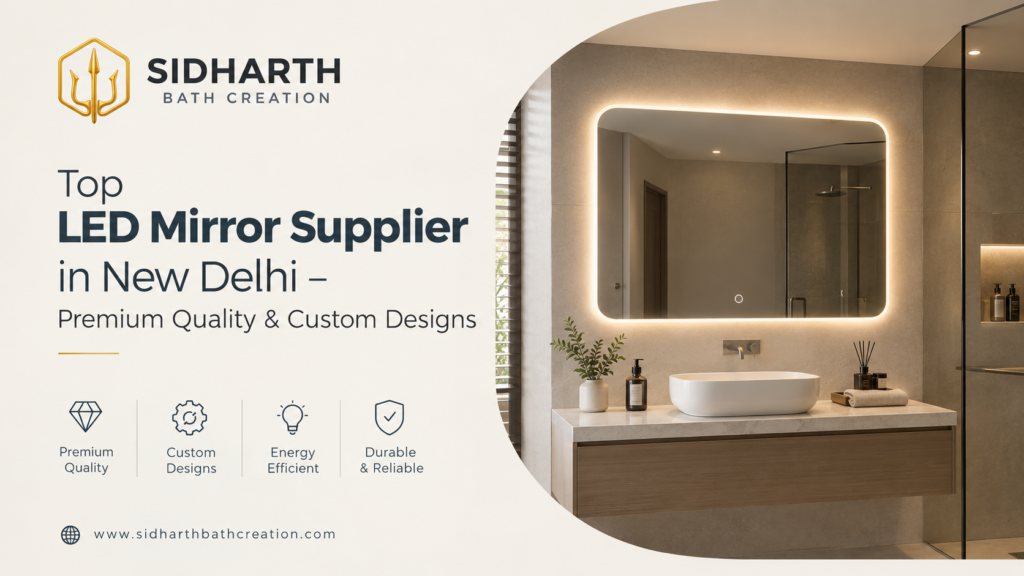 LED Mirror Supplier in New Delhi - Sidharth Bath Creation premium LED mirror collection