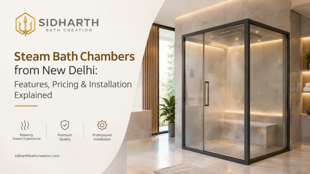 Steam Bath Chambers installed in a modern home in New Delhi